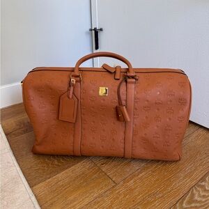 *AUTHENTIC* MCM Leather Ottomar Weekender Duffle Bag